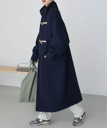 네이비 더플 코트 단추식