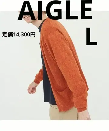 새상품급 에이글 파인 게이지 니트 버튼리스 가디건 정가 14300엔