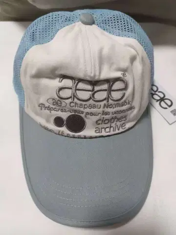 aeae 메쉬 야구 모자 화이트/블루