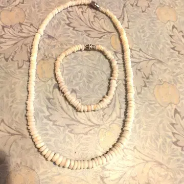 하와이 기념품 푸카쉘 목걸이+팔찌 2세트 초특가