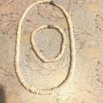 하와이 기념품 푸카쉘 목걸이+팔찌 2세트 초특가