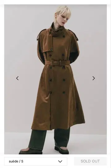 the toe 롱 코트 스웨이드