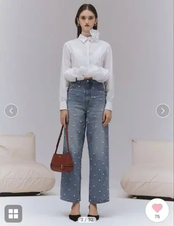 EIMY ISTOIRE 데코라티브 데님 S 사이즈