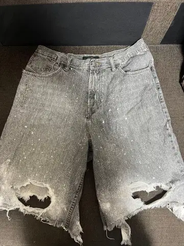 션 존 데님 숏팬츠 34