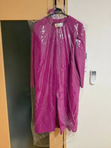 더 버지니아 롱 코트 울 코트 퍼플