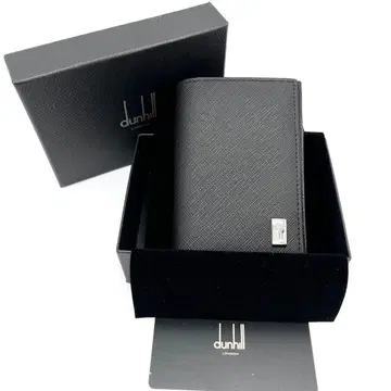 [미사용품급] 던힐 명함지갑 카드 케이스 가죽 천연 가죽 블랙