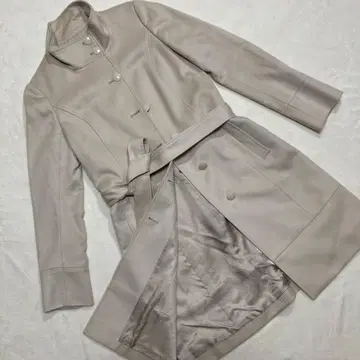 [ 새상품급 ] KUMIKYOKU 롱 코트 베이지 아이보리 포멀