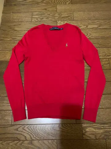 [ 컨디션 최상 ] 랄프 로렌 V넥 스웨터 니트 빨간색 레드