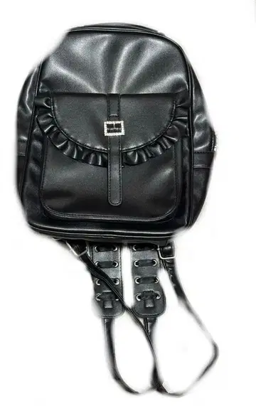 여성용 지뢰계 백팩 (리본, 블랙)