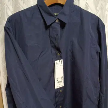 UNIQLO 수피마 코튼 오버 사이즈 셔츠 M 네이비 질 샌더