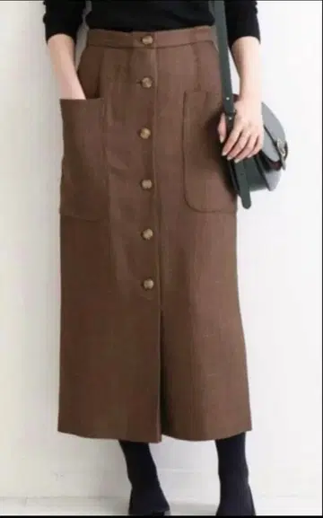 IENA 체크 롱 스커트