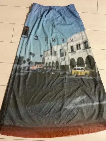 jouetie 포토 프린트 스트레이트 스커트