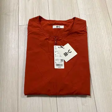 택 포함 새상품 유니클로 C UNIQLO C 풀 집업 베스트 오렌지 L