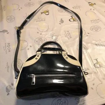 PAGEBOY 미니 에나멜 보스턴 백