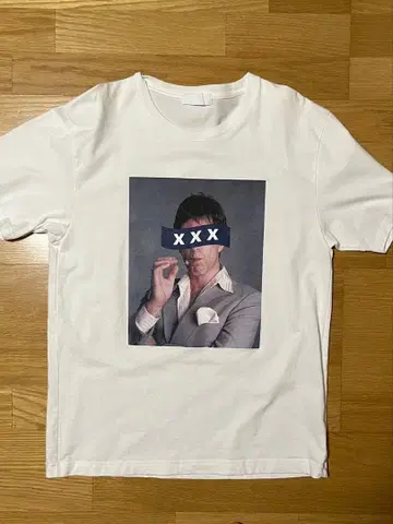 갓 셀렉션 크루넥 사진 프린트 반팔 T셔츠 L WHITE