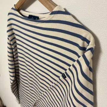 세인트 제임스 보더 긴팔 티셔츠 아이보리 네이비