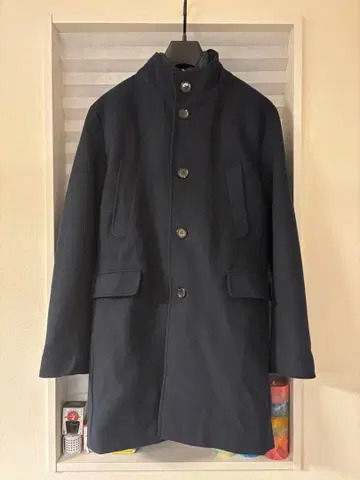 ZARA 남성용 모즈 코트 네이비 XL