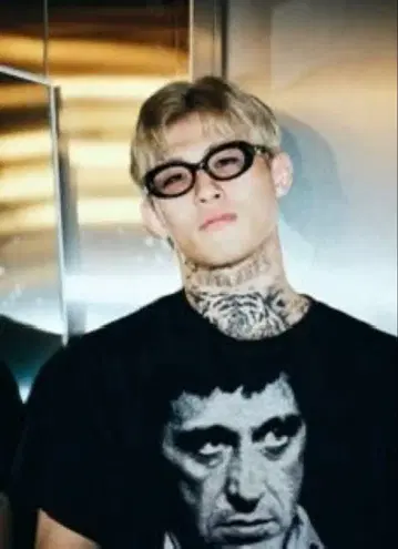 히라모토 렌 착용 SCARFACE 블랙 빈티지 T셔츠 00s