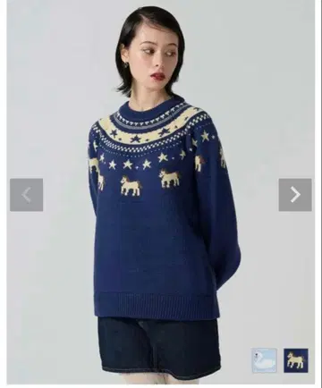tina:jojun 애니멀 노르딕 무늬 니트 스웨터