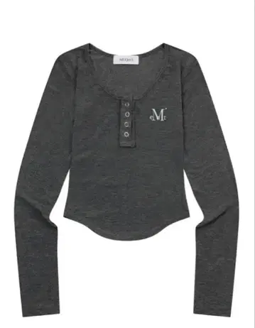 MUCENT 로고 스냅 버튼 유니섹스 굴림 T