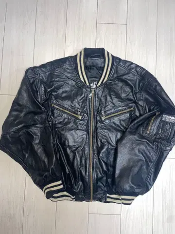 PAGANINI BASIC 가죽 블루종 L 블랙