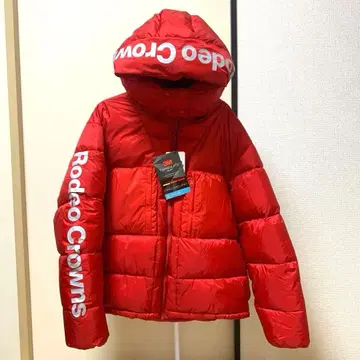 [ 새상품 미사용 택 포함 ] 로데오 크라운 다운 자켓 레드 M 사이즈