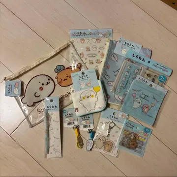 시로탄 굿즈 묶음 판매 클리어 파우치 손수건 키링 등