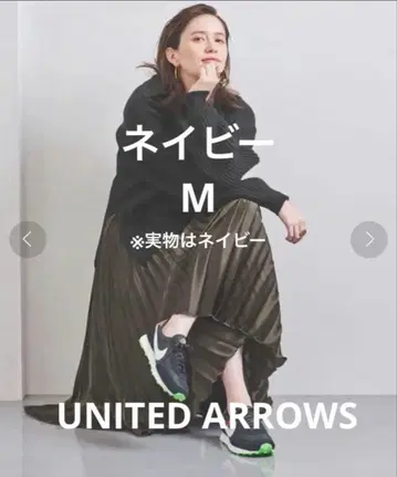 [ UNITED ARROWS ] 네이비 M 플리츠 스커트