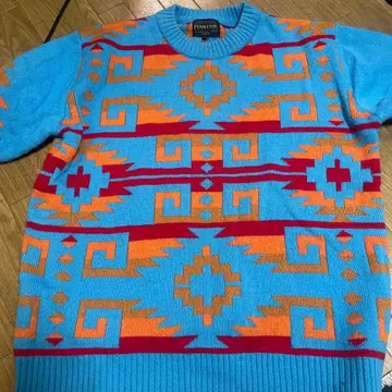 Pendleton 기하학 패턴 울 스웨터 M