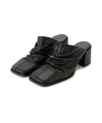 FRAY I.D 프레이아이디 스퀘어토 개더 뮬 블랙 38