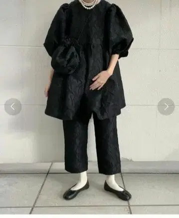 페르나 perna 자카드 팬츠 블랙