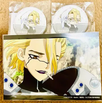 Dr.STONE DMM 스크래치 엽서 캔뱃지 스탠리