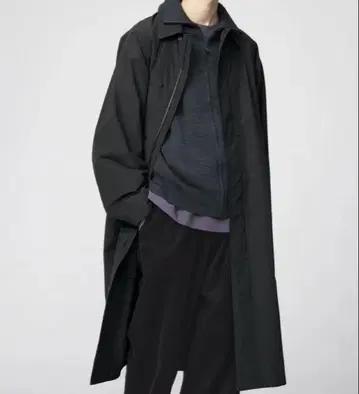 [ 새상품급 ] 유니클로 U 오버 사이즈 스텐카라 코트 블랙 S