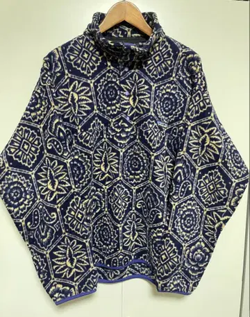 레어 90s patagonia 네팔 헥사곤 스냅 T 올 패턴 L