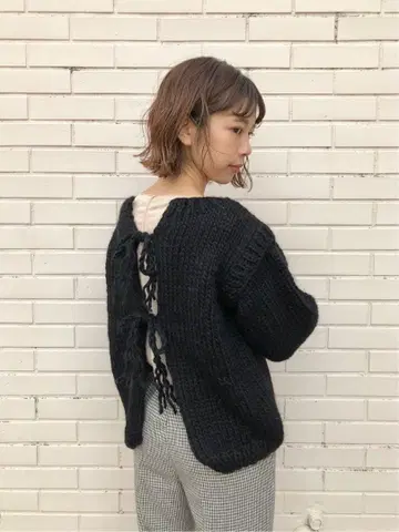 카스타네 포카라 레이어드 스타일 핸드 니트 사이즈 F