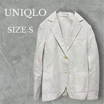 새상품급 유니클로 테일러드 자켓 린넨 코튼 깔끔한 아이보리