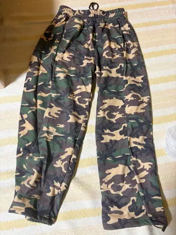 9090 카모 패턴 와이드 팬츠