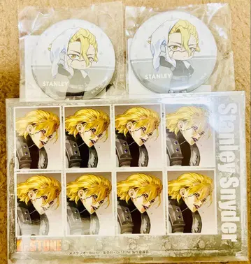 Dr.STONE DMM 스크래치 스티커 캔뱃지 스탠리