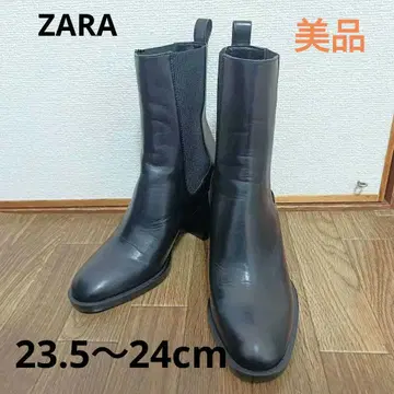 새상품급 ZARA 자라 사이드 고어 부츠 블랙 Boots 37