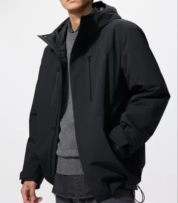 [ 새상품급 ] 유니클로 하이브리드 다운 후드티 블랙 S 남성용