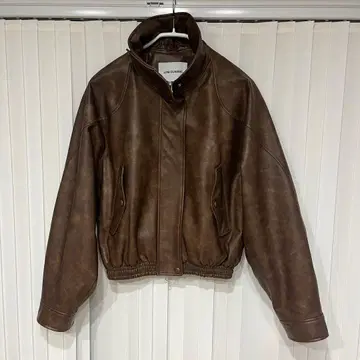 LOW CLASSIC 오버 사이즈 페이크 가죽 자켓