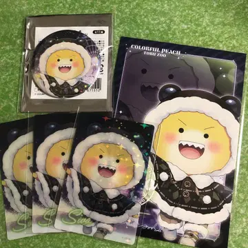 컬러풀 피치 시바 토부 동물공원 콜라보 굿즈 캔뱃지 트레이딩 카드 특전
