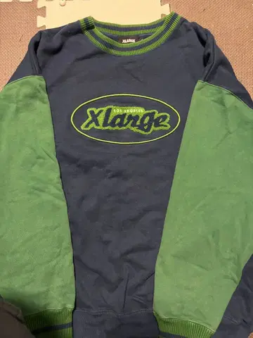 XLARGE 자수 로고 트레이닝복 L 네이비/그린