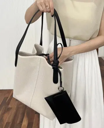 미사용 새상품 택 포함 카프리슈 레마쥬 바이컬러 토트백