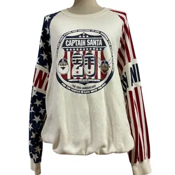 캡틴 산타 맨투맨 트레이닝복 20주년 기념 한정판 모델 성조기 XL