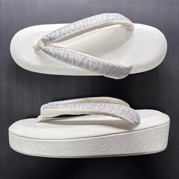 특가 고급 조리 저반발 표범 무늬 화이트 엠보 x 니시진 비단 제브라