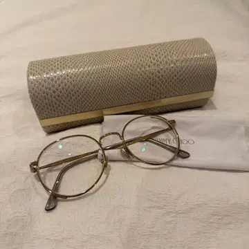 JIMMY CHOO 골드 라운드 안경