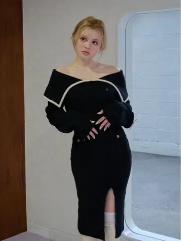 ANDMARY 하퍼 포켓 롱 드레스