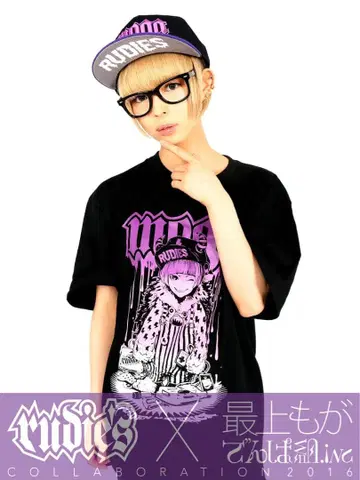 RUDIE'S X 모가미 모가 그래픽 T셔츠 M 사이즈