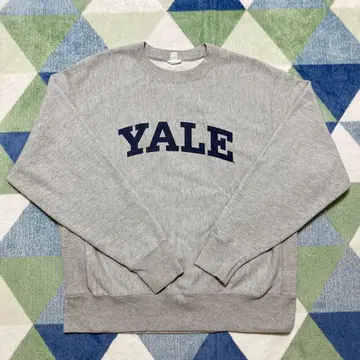 00sChampion 파랑 택 YALE 리버스 위브  프린트 XL